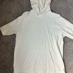 Cream Short Sleeve Hoodie